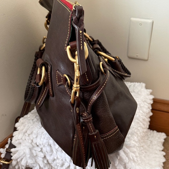 Dooney & Bourke Brown Tmoro Florentine Stanwich Satchel - Picture 4 of 10